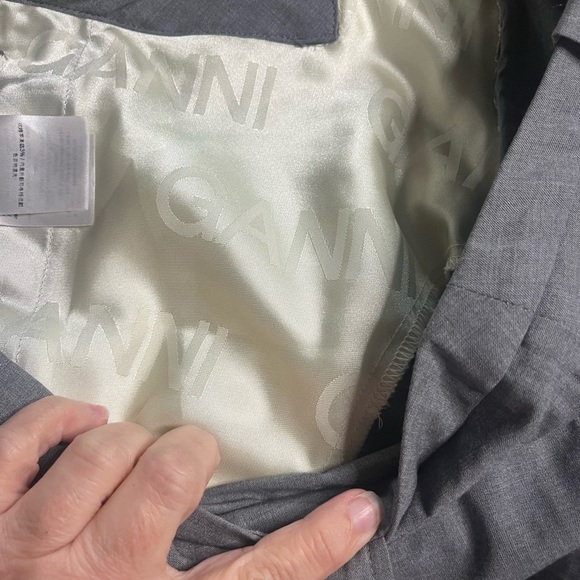 EUC Ganni- Drapey Melange Mid Waist Pants. Size US 6- EU 38 - Picture 10 of 16